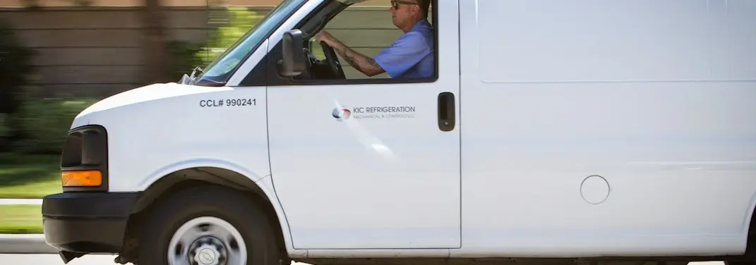 KIC Refrigeration service vehicle serving Waterbury area